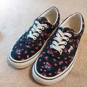 Vans Era Black Floral Women's 8.5